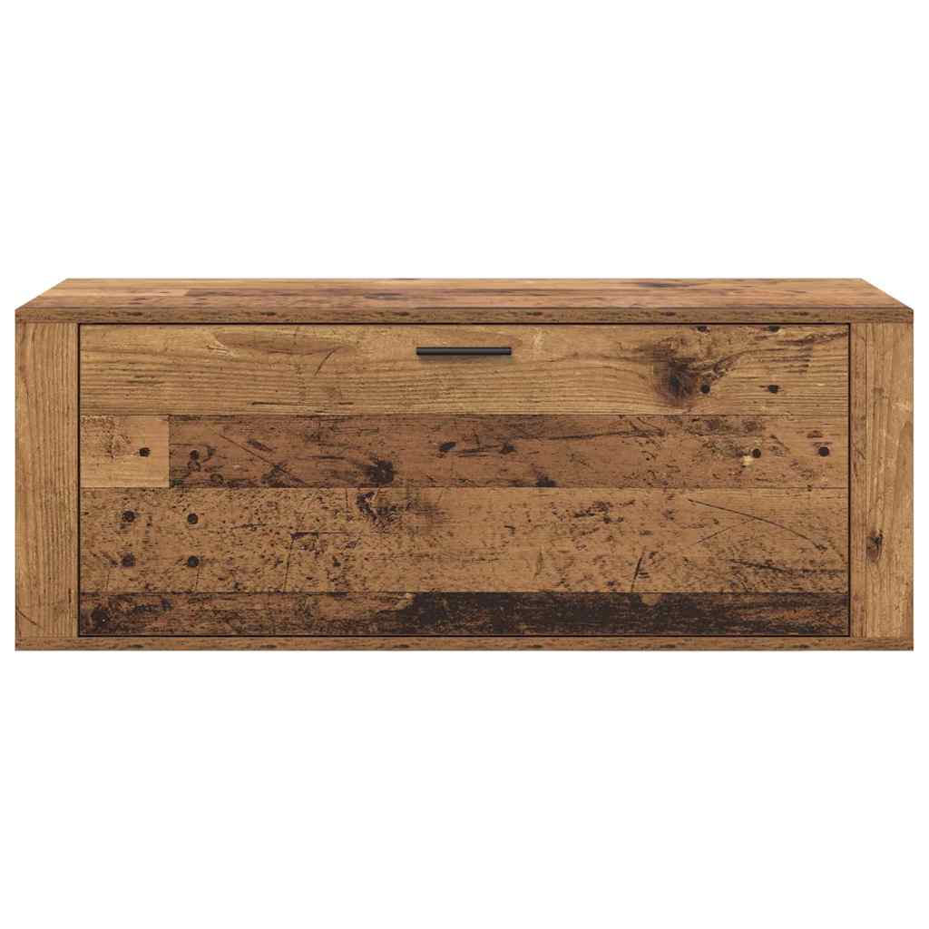 Schoenenkast met plank Oud hout 100 x 35 x 38 cm Bewerkt hout