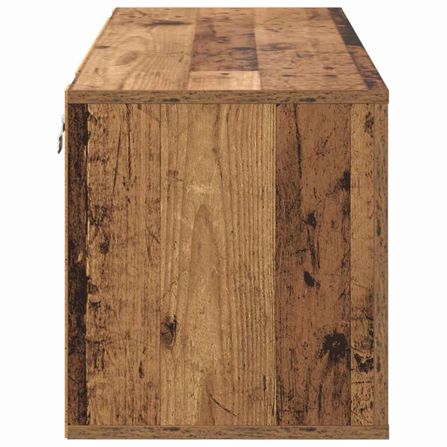 Schoenenkast met plank Oud hout 100 x 35 x 38 cm Bewerkt hout