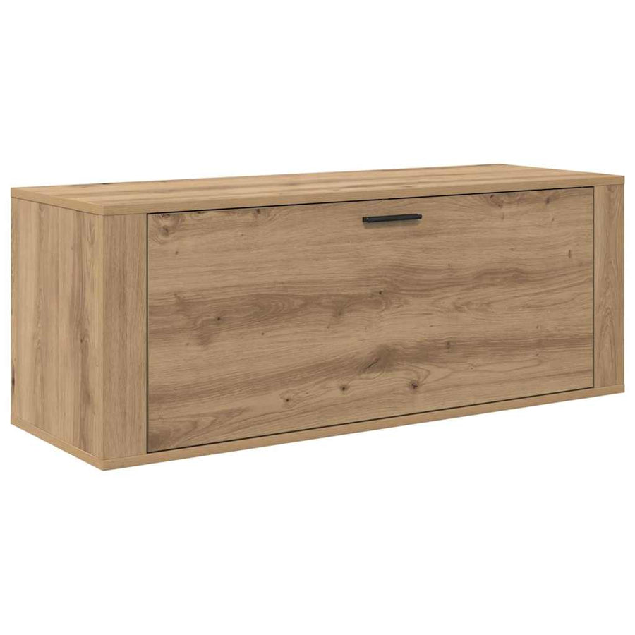 Schoenenkast met plank artisanaal eikenkleurig 100 x 35 x 38 cm