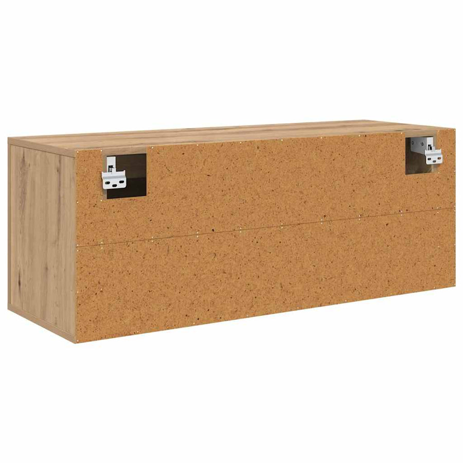 Schoenenkast met plank artisanaal eikenkleurig 100 x 35 x 38 cm