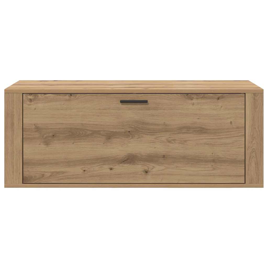 Schoenenkast met plank artisanaal eikenkleurig 100 x 35 x 38 cm