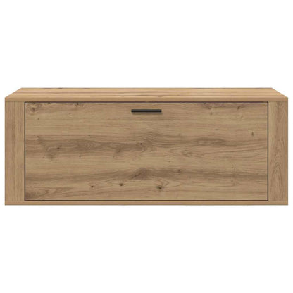 Schoenenkast met plank artisanaal eikenkleurig 100 x 35 x 38 cm
