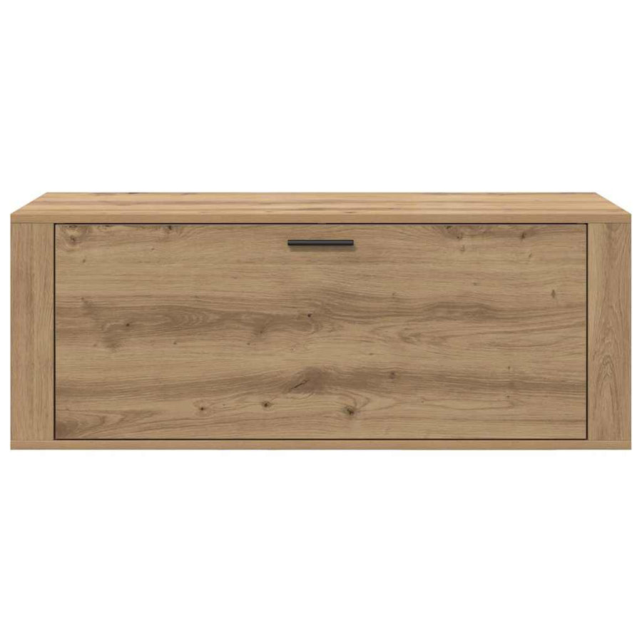 Schoenenkast met plank artisanaal eikenkleurig 100 x 35 x 38 cm