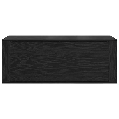 Schoenenkast Zwart eiken 100 x 35 x 38 cm Bewerkt hout