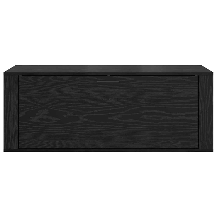 Schoenenkast Zwart eiken 100 x 35 x 38 cm Bewerkt hout