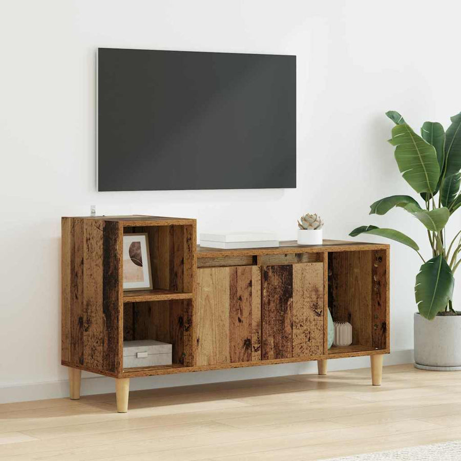 TV-kast Oud Hout 100 x 35 x 55 cm Bewerkt hout