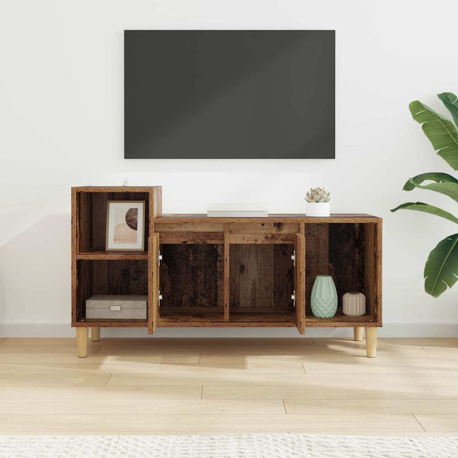 TV-kast Oud Hout 100 x 35 x 55 cm Bewerkt hout