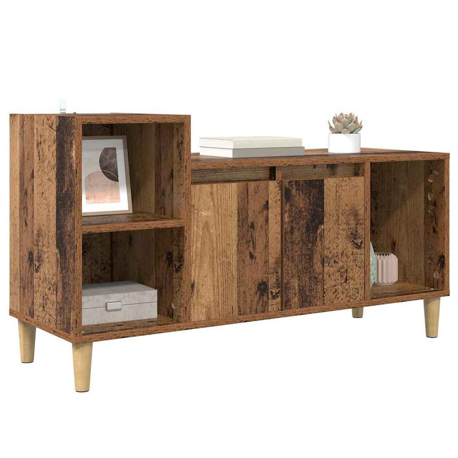 TV-kast Oud Hout 100 x 35 x 55 cm Bewerkt hout