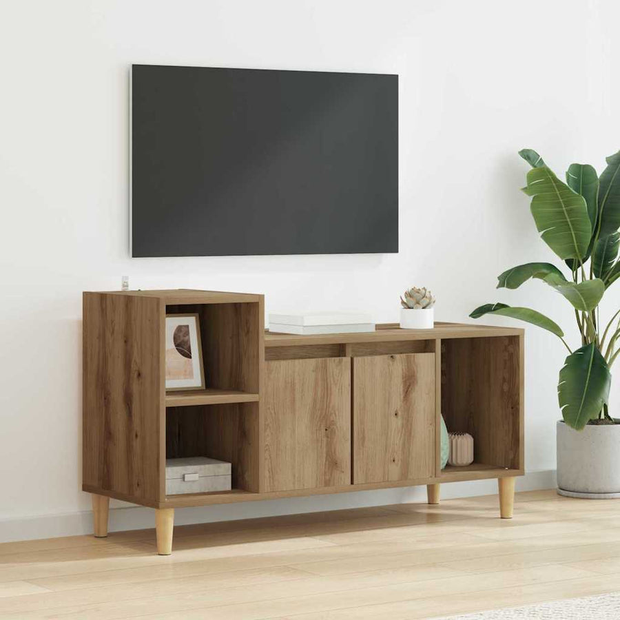 TV-kast Artisan Eiken 100 x 35 x 55 cm Bewerkt hout