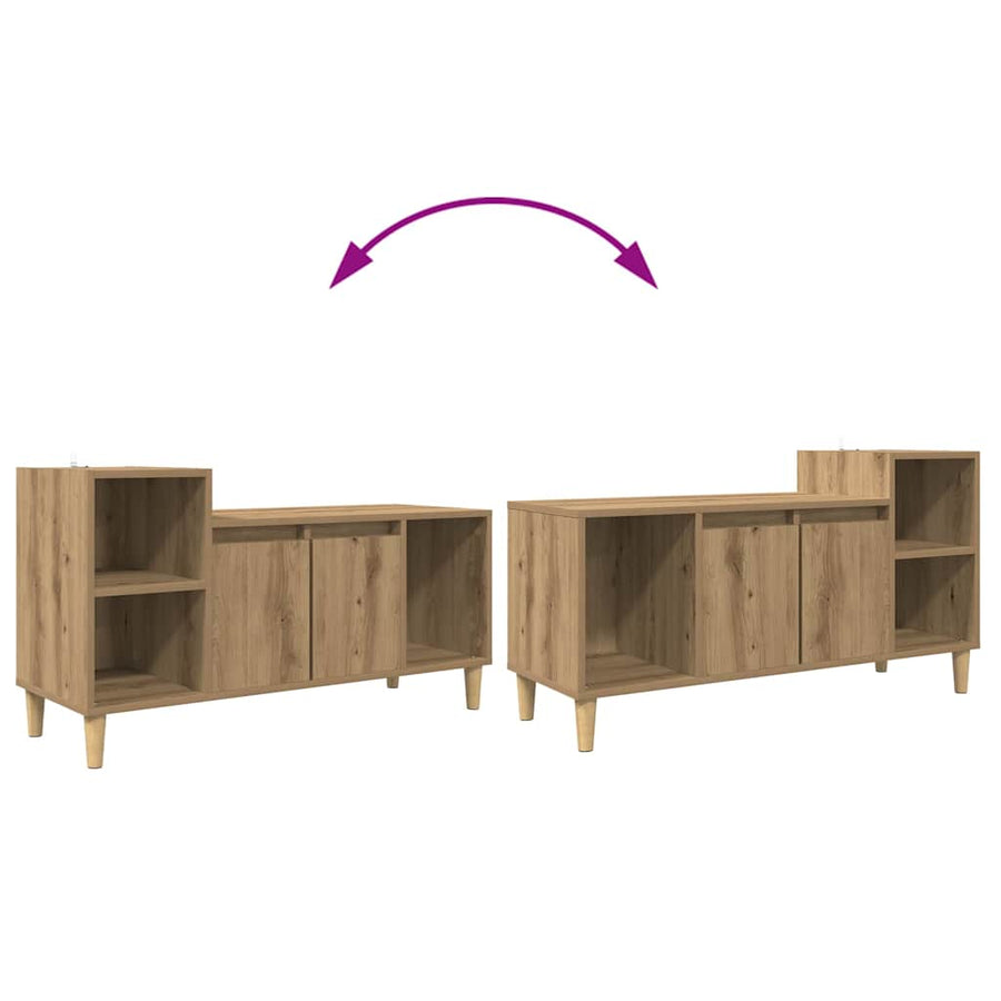 TV-kast Artisan Eiken 100 x 35 x 55 cm Bewerkt hout