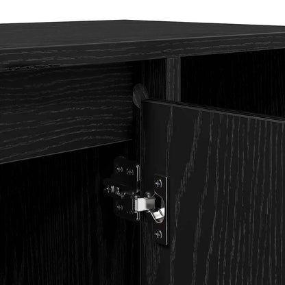 TV-kast Zwart Eiken 100 x 35 x 55 cm Bewerkt hout