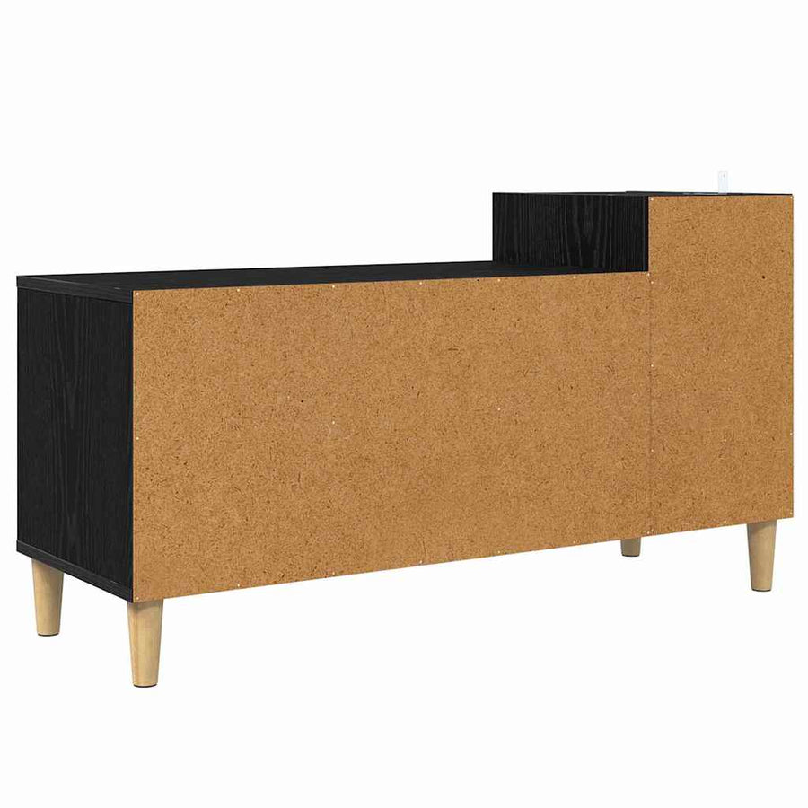 TV-kast Zwart Eiken 100 x 35 x 55 cm Bewerkt hout