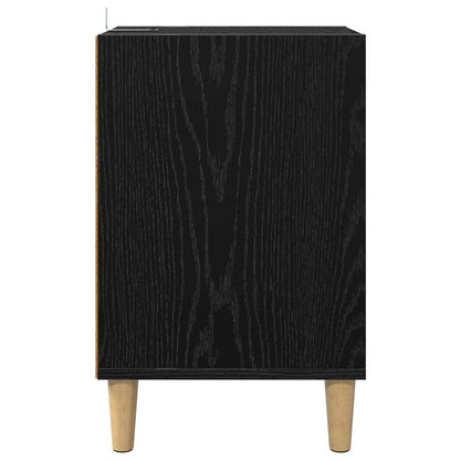 TV-kast Zwart Eiken 100 x 35 x 55 cm Bewerkt hout