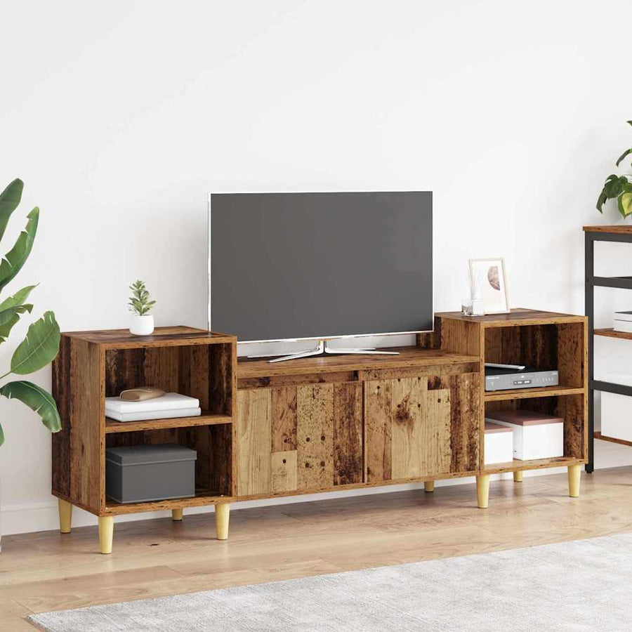 TV-kast Oud Hout 160 x 35 x 55 cm Bewerkt hout