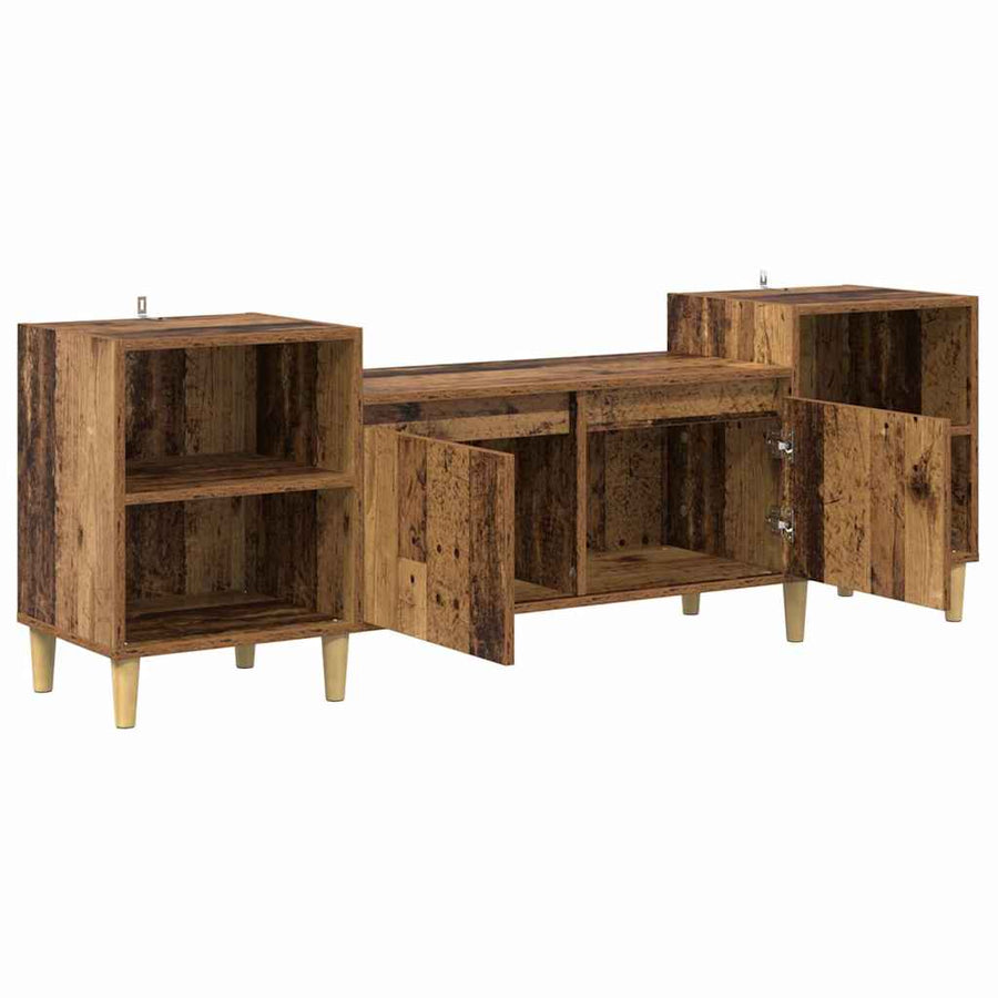 TV-kast Oud Hout 160 x 35 x 55 cm Bewerkt hout