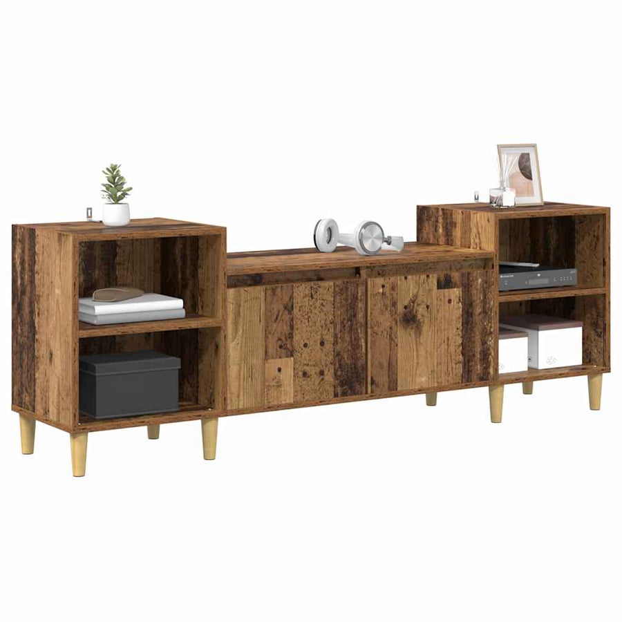 TV-kast Oud Hout 160 x 35 x 55 cm Bewerkt hout