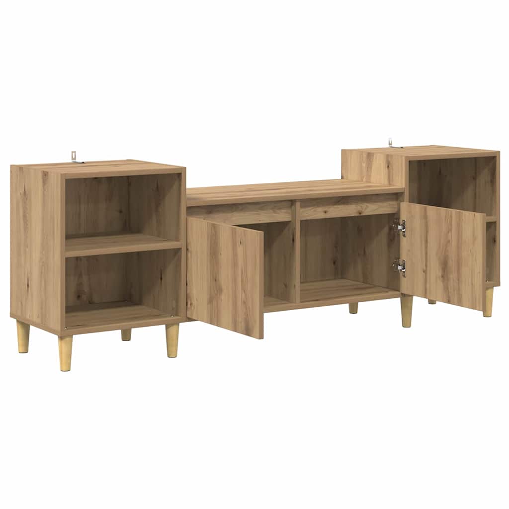 TV-kast Artisan Eiken 160 x 35 x 55 cm Bewerkt hout