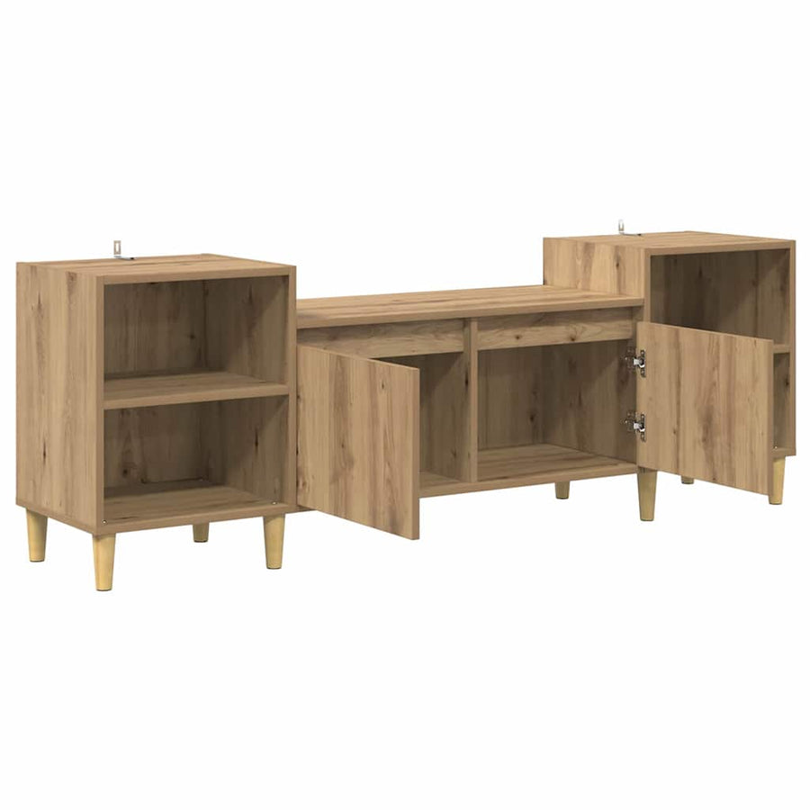 TV-kast Artisan Eiken 160 x 35 x 55 cm Bewerkt hout