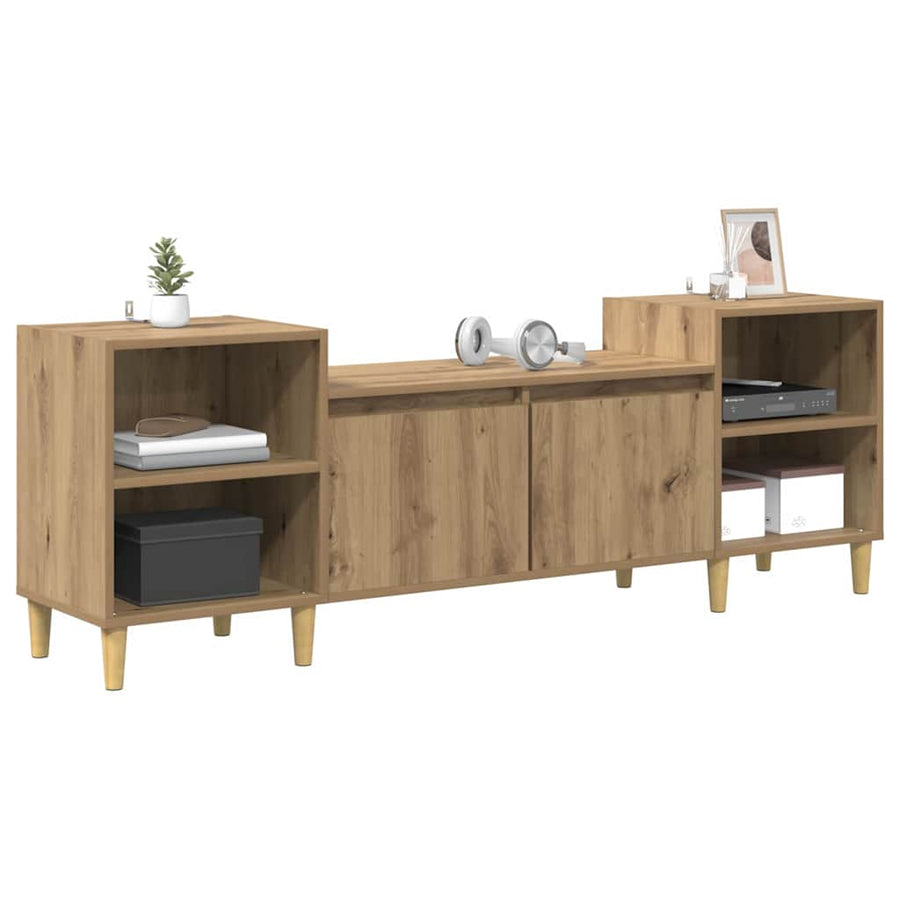 TV-kast Artisan Eiken 160 x 35 x 55 cm Bewerkt hout