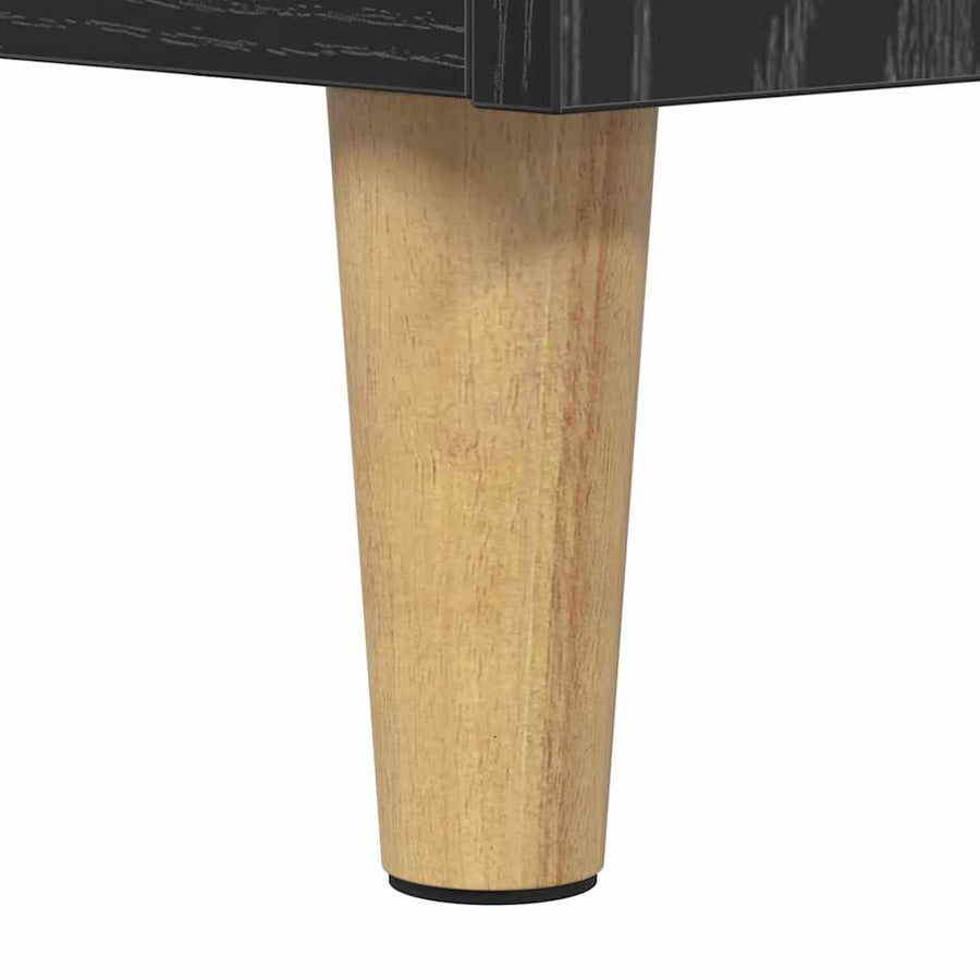 TV-kast Zwart Eiken 160 x 35 x 55 cm Bewerkt hout