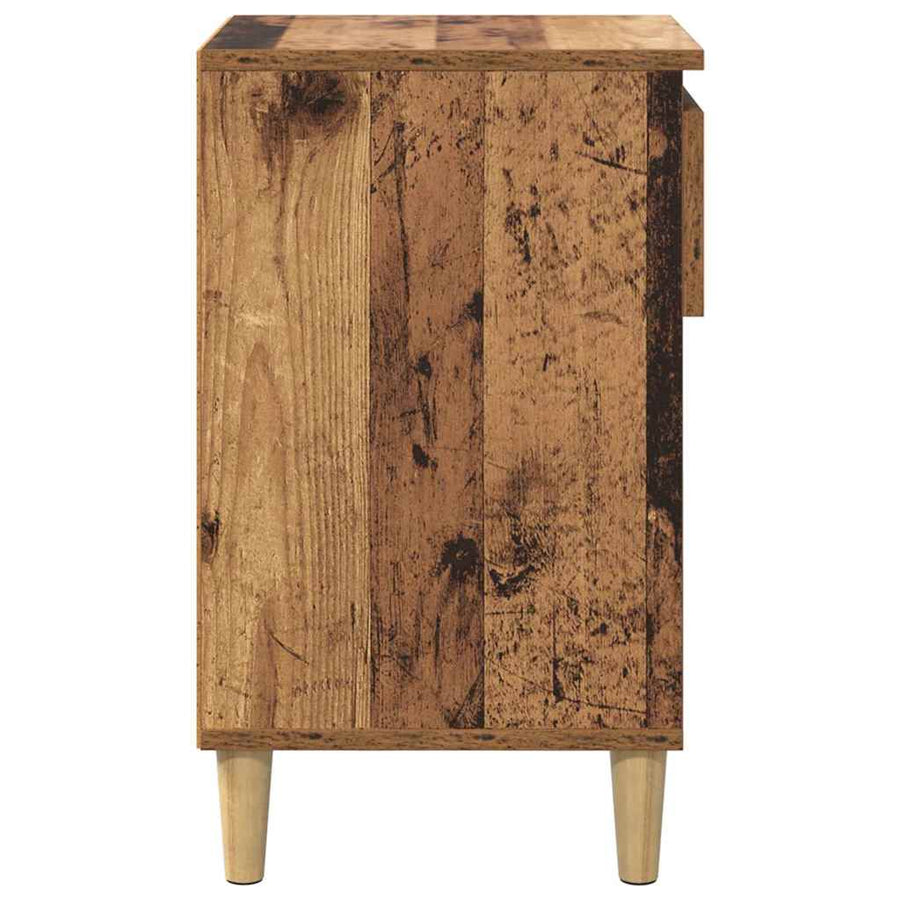 Schoenenkast met lade Oudhout 102 x 36 x 60 cm Bewerkt hout