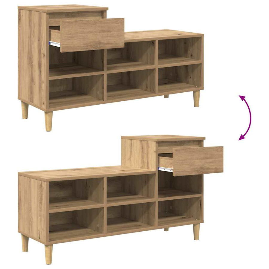 Schoenenkast Artisan Eiken 102 x 36 x 60 cm Bewerkt hout