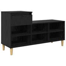Schoenenkast met lade Zwart Eiken 102 x 36 x 60 cm Bewerkt hout
