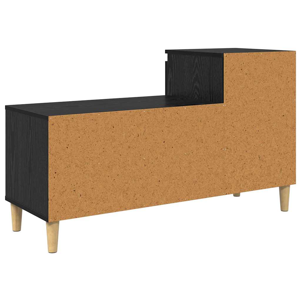 Schoenenkast met lade Zwart Eiken 102 x 36 x 60 cm Bewerkt hout