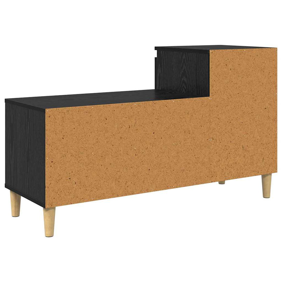 Schoenenkast met lade Zwart Eiken 102 x 36 x 60 cm Bewerkt hout