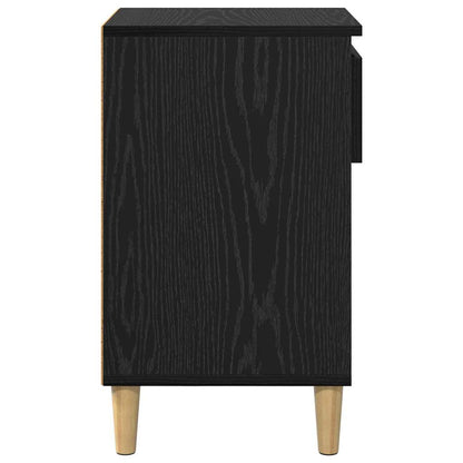 Schoenenkast met lade Zwart Eiken 102 x 36 x 60 cm Bewerkt hout