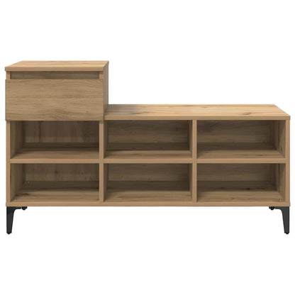 Schoenenkast met lade artisanaal eikenkleurig 102 x 36 x 60 cm