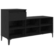 Schoenenkast met lade Zwart eiken 102 x 36 x 60 cm Bewerkt hout
