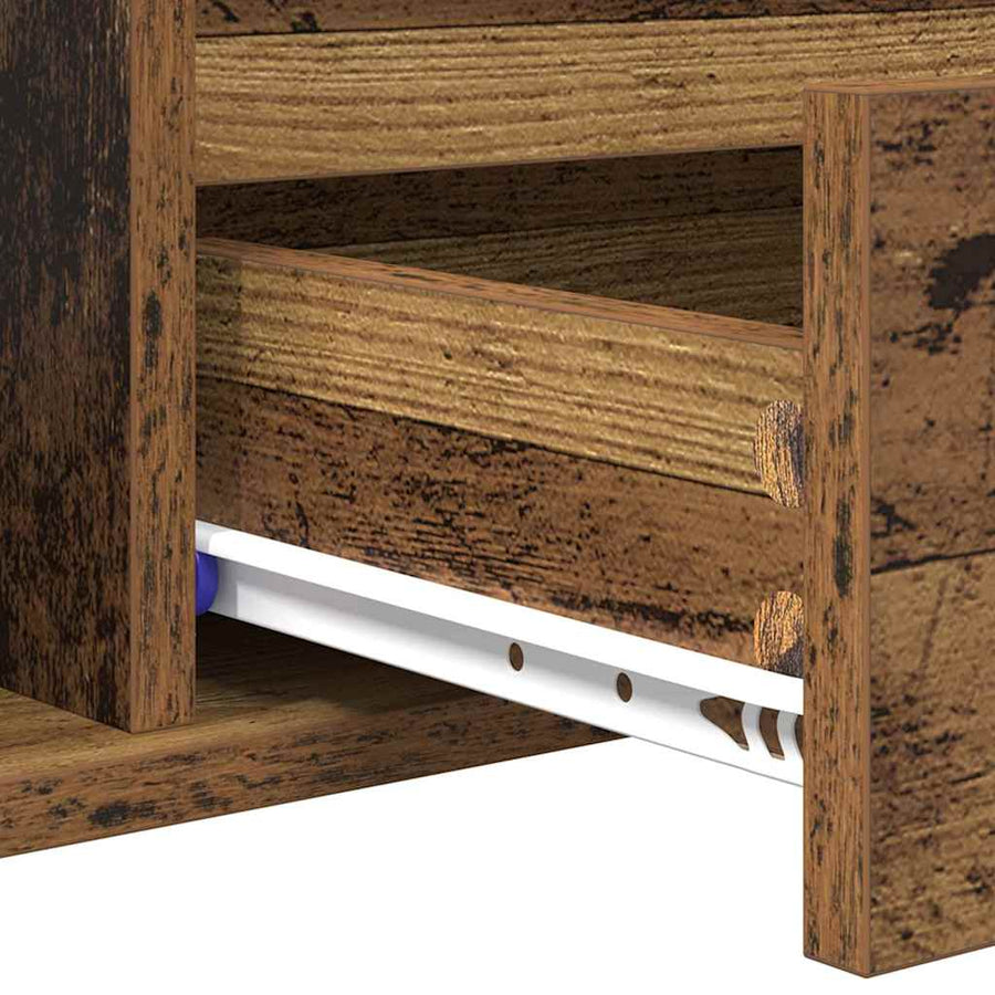 Salontafel met lade Oud Hout 90 x 49 x 45 cm Bewerkt hout