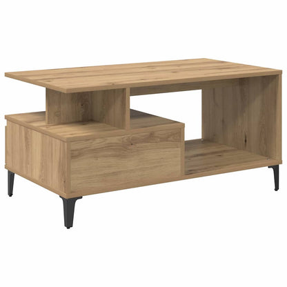 Salontafel met lade Artisan Eiken 90 x 49 x 45 cm Bewerkt hout