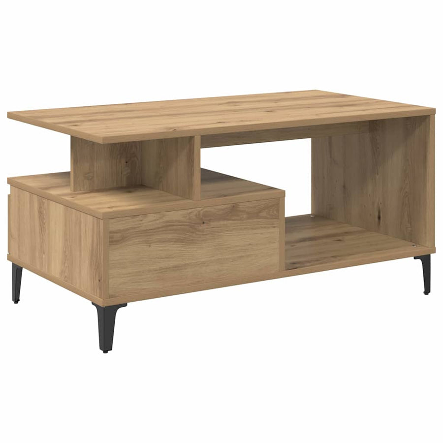 Salontafel met lade Artisan Eiken 90 x 49 x 45 cm Bewerkt hout