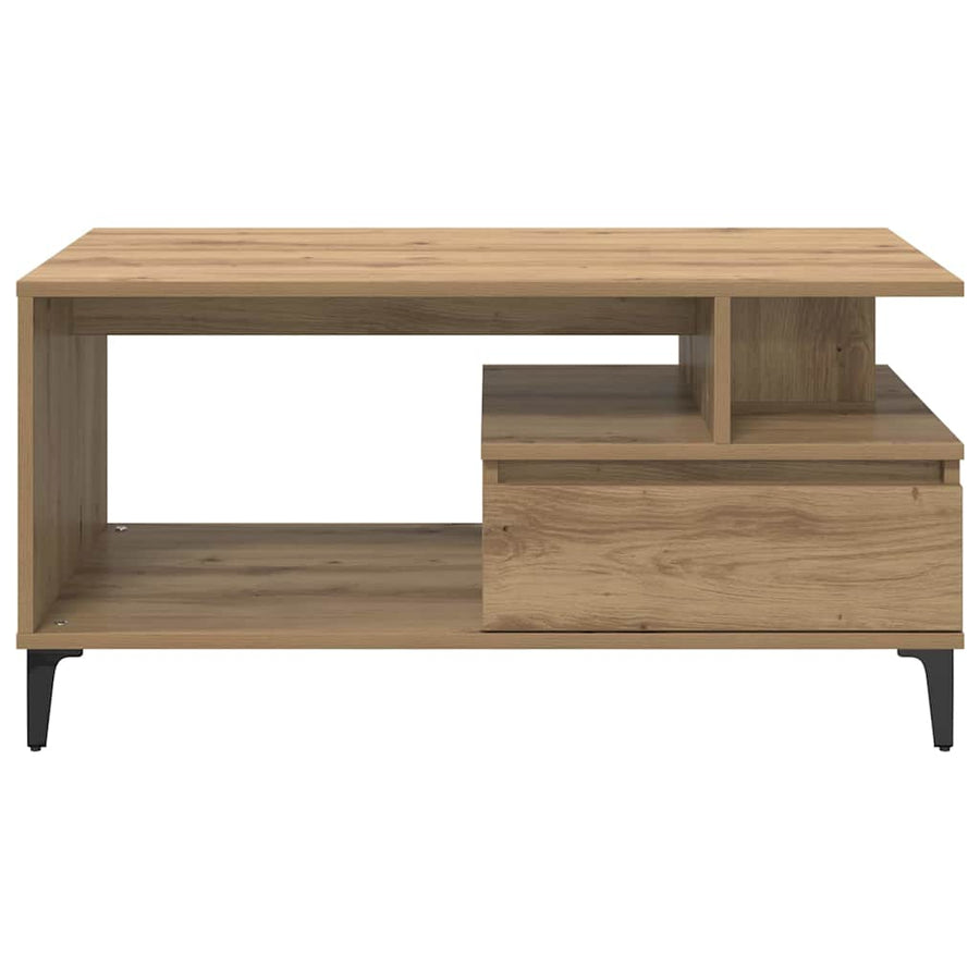 Salontafel met lade Artisan Eiken 90 x 49 x 45 cm Bewerkt hout