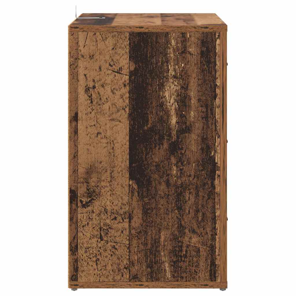Nachtkastje met lade Oudhout 35 x 50 x 60 cm Bewerkt hout