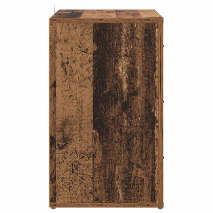 Nachtkastje met lade Oudhout 35 x 50 x 60 cm Bewerkt hout