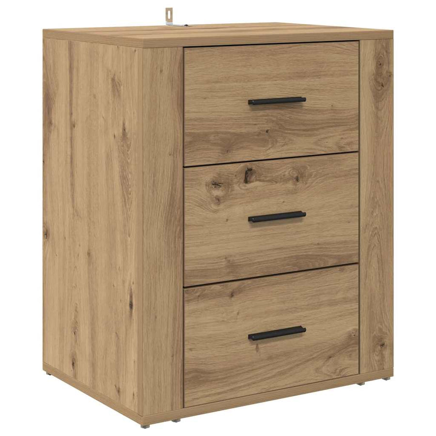 Nachtkastje met lade Artisan Eiken 35 x 50 x 60 cm Bewerkt hout