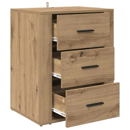Nachtkastje met lade Artisan Eiken 35 x 50 x 60 cm Bewerkt hout
