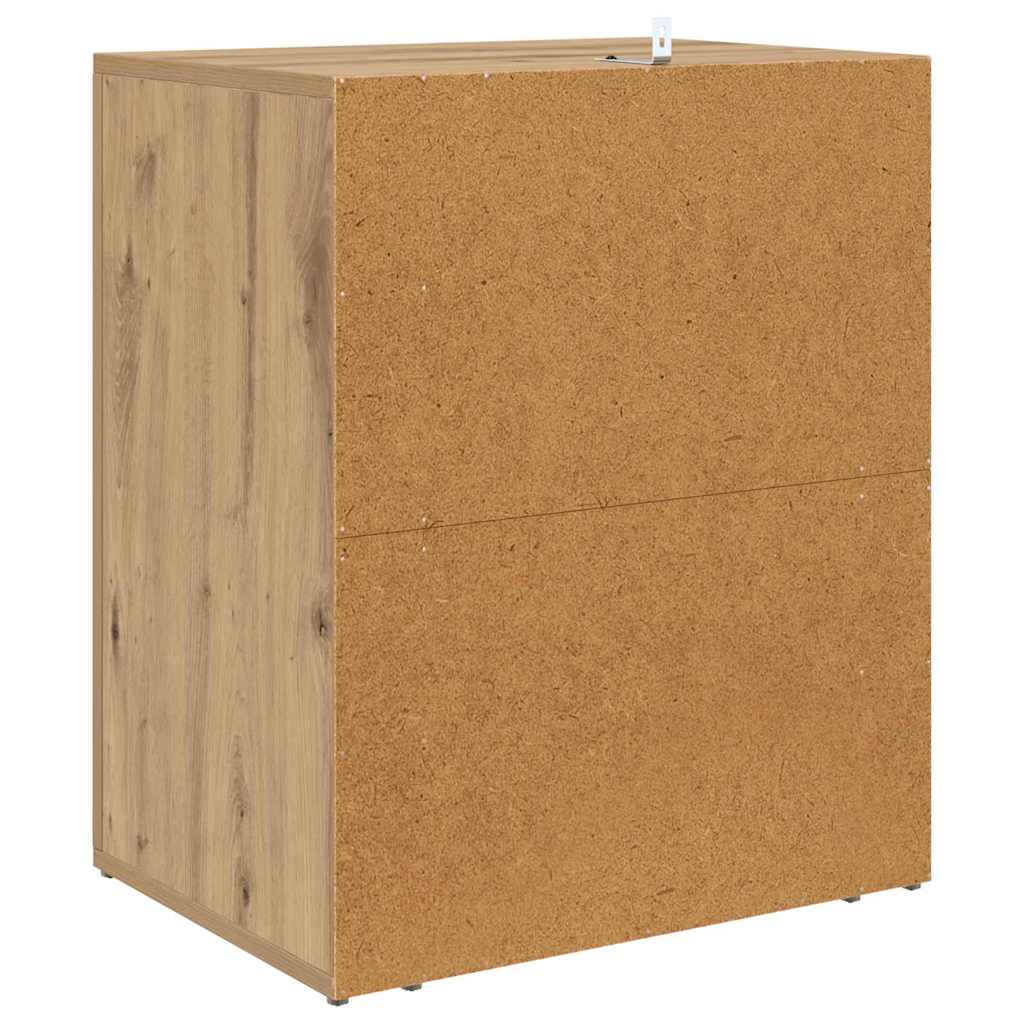 Nachtkastje met lade Artisan Eiken 35 x 50 x 60 cm Bewerkt hout