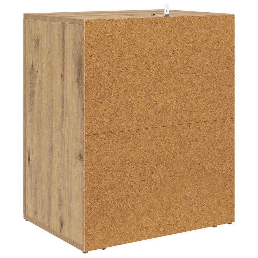 Nachtkastje met lade Artisan Eiken 35 x 50 x 60 cm Bewerkt hout