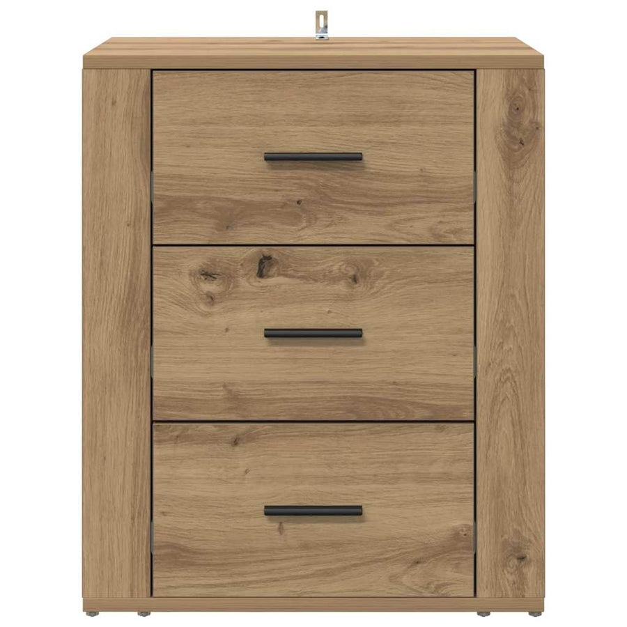 Nachtkastje met lade Artisan Eiken 35 x 50 x 60 cm Bewerkt hout