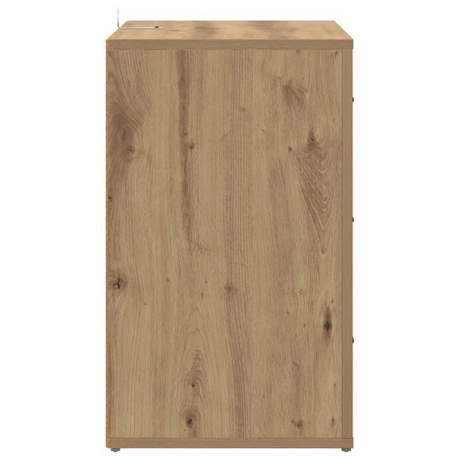 Nachtkastje met lade Artisan Eiken 35 x 50 x 60 cm Bewerkt hout