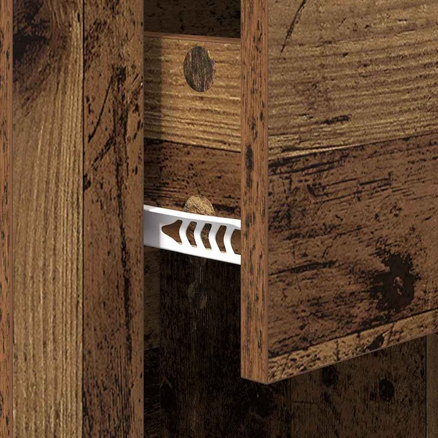 Nachtkastje met lade Oudhout 35 x 50 x 60 cm Bewerkt hout