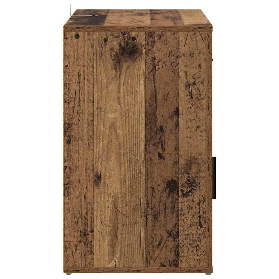 Nachtkastje met lade Oudhout 35 x 50 x 60 cm Bewerkt hout