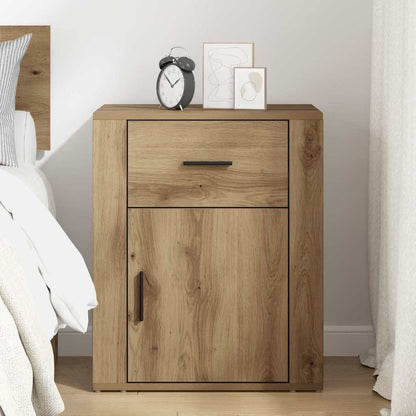 Nachtkastje met lade Artisan Eiken 35 x 50 x 60 cm Bewerkt hout