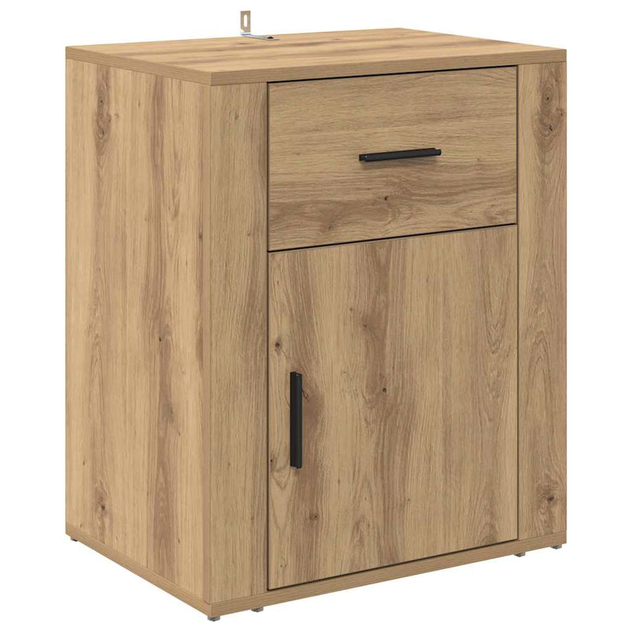 Nachtkastje met lade Artisan Eiken 35 x 50 x 60 cm Bewerkt hout