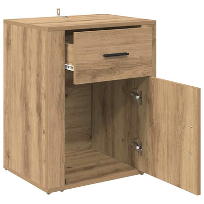 Nachtkastje met lade Artisan Eiken 35 x 50 x 60 cm Bewerkt hout