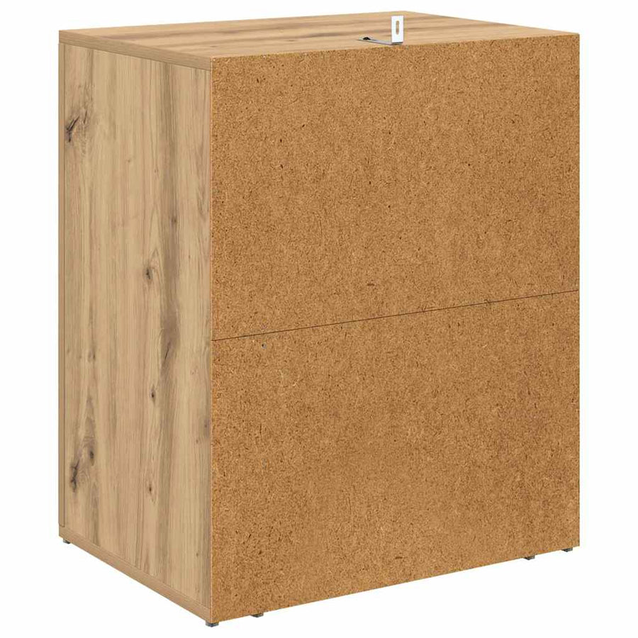 Nachtkastje met lade Artisan Eiken 35 x 50 x 60 cm Bewerkt hout